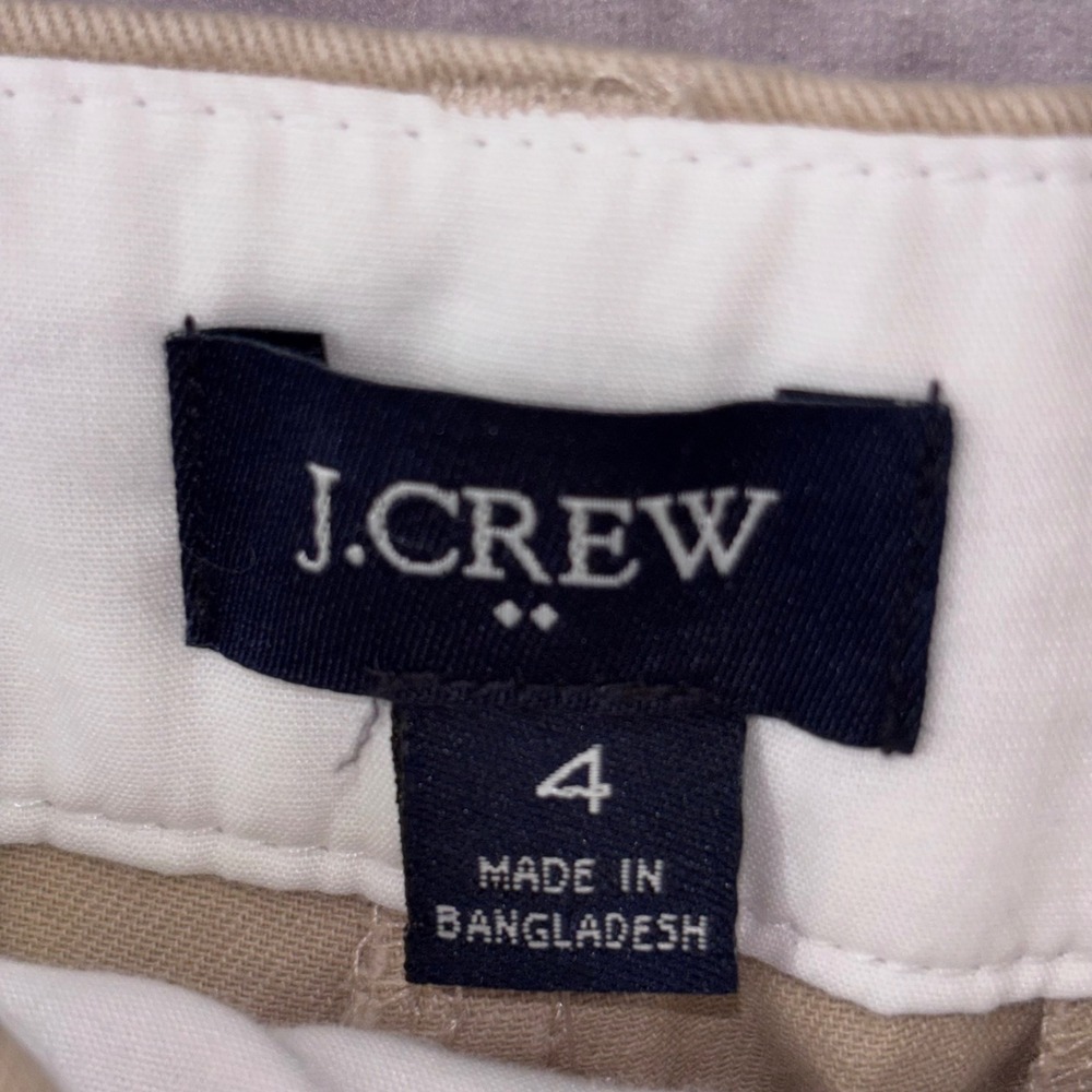 NWT J.Crew 5" Tan Chino 100% Cotton Shorts Chic Minimalist Preppy Women Size 4 - Picture 4 of 11